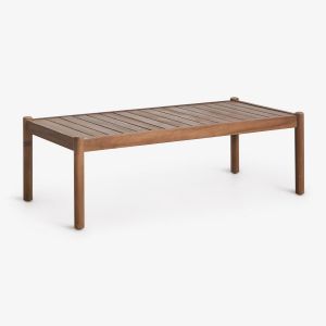 Table basse rectangulaire 120x60 cm en bois d'acacia Karvia Brun Acacia