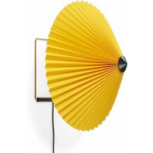 Hay Applique avec prise Matin Large / LED - Ø 38 cm jaune en tissu