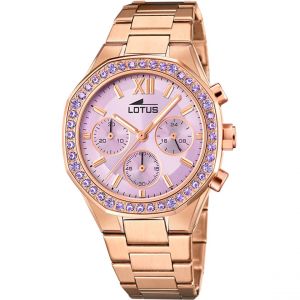 Lotus Montre pour femme EXCELLENT L18874-1 avec bracelet en acier dor&eacute; rose