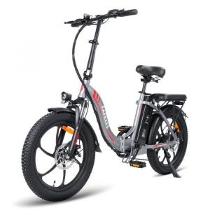 Velo electrique Pliable Fafrees F20 20 pouces Autonomie 80km Amortisseur avant Moteur 250W Batterie 36V16Ah Gris