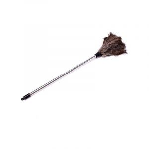 MSV Plumeau en plumes d'autruche Manche Inox - Grand