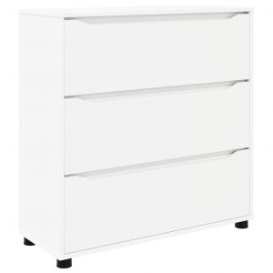 VidaXL Armoire de rangement Blanc 80 x 31 x 81 cm Bois d'ing&eacute;nierie