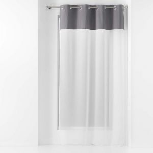 Rideau Voilage &agrave; &OElig;illets "Jolibel" 137x240cm Gris rix