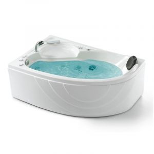 Baignoire balnéo asymétrique 150x100 cm KENYA GAUCHE IMASSAGE