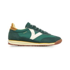 Victoria Baskets en nylon et cuir fendu femme Saturno