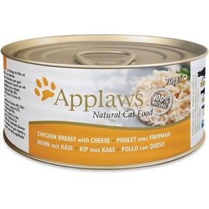 Image de Applaws Bo&icirc;te De Poitrine De Poulet Avec Fromage Pour Chats 70 Gr