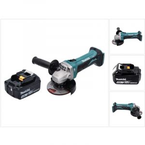 Makita Dga 452 M1 Meuleuse d'angle sans fil 18 v 115 mm + 1x batterie 4,0 Ah - sans chargeur