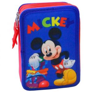 Trousse plumier triple enfant Perona Disney Mickey