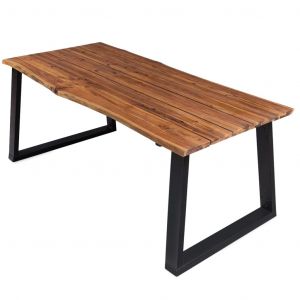 VidaXL Betterlife Table de salle à manger 170x90x75 cm Bois d'acacia massif