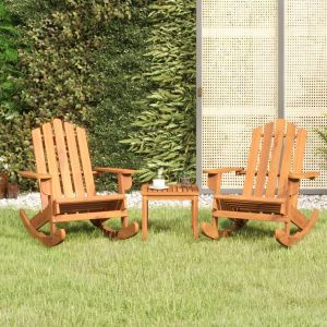VidaXL Ensemble de salon de jardin Adirondack 3 pcs bois acacia solide Brown