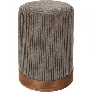 HOME DECO FACTORY, HD0272, Pouf Cotele Scott Taupe, Softness, Mobilier, Assise, Pouf et Coussin de Sol, 30x40x30 cm, Hauteur Assise 40 cm, Taupe Marron
