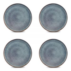 Ona Assiette plate 27cm bleu - Lot de 4