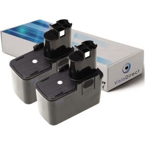 Image de Visiodirect Lot de 2 batteries pour Bosch ABS 72M-2 perceuse visseuse 3000mAh 7.2V