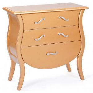 Commode 3 Tiroirs "Vivaldi" Or