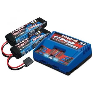 Image de Traxxas Chargeur Double Sortie iD 100W 2972G + 2X Lipo 7.4V 7600mAh 2869X