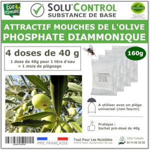 Tout Pour Les Nuisibles - SOLU'CONTROL - appât contre la mouche de l'olive - Sachet 160g