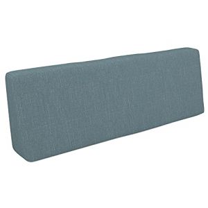 Coussins palettes Tissu lisse - Bleu - Dossier 120x40 - 100% Polypropylène - Intérieur/Extérieur - POKAR