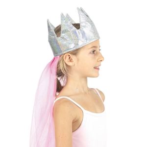 Ruedelafete Couronne de princesse irisée enfant
