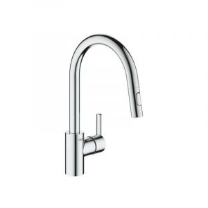Grohe Robinet de cuisine évier Feel douchette e tractible rotation 360° bec en U inver
