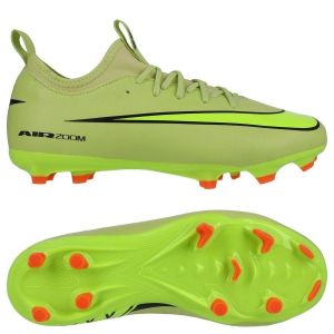 Nike Jr Zoom Vapor 16 Academy FG/MG Chaussure de Football, Limelight Volt Hyper Crimson, 35 EU