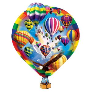 Master pieces Puzzle 500 pièces : Contours - Puzzle en forme de montgolfières