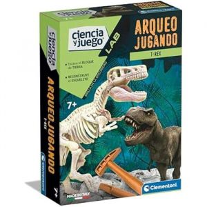 Clementoni Archéoplay T-Rex Phosphorescent Science Jeu Scientifique, Multicolore, Moyen (55541)