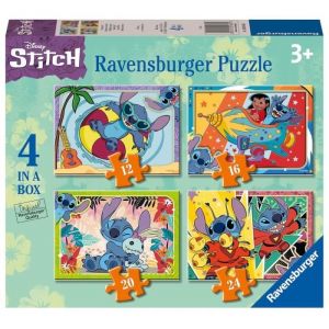 Ravensburger Disney Stitch Jigsaw Puzzles 4 In A Box (12, 16, 20, 24 Pieces)