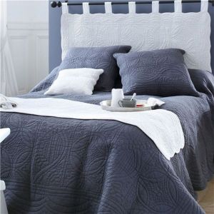 Image de Chemin de lit uni en boutis 50 x 200 cm - Blanc