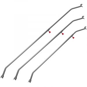 wiltec 3x Arceaux plats 108-150 cm pour remorques, r&eacute;glables, en aluminium, pour b&acirc;ches de remorque, tendeurs de b&acirc;che plates