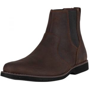Timberland Bottes Bottines Chelsea en cuir Woodhull - Couleur 41 - Taille Marron