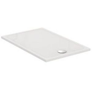 Porcher Receveur de douche rectangulaire en grès fin 140 x 90 cm Okyris+ blanc antidérapant, version droite extra-plat 4 cm d ép