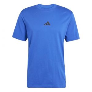 Adidas T-shirt Essentials Single 3 Stripes manches courtes bleu noir - M