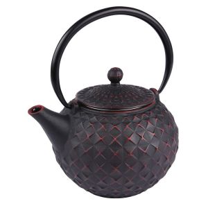 Table passion Théière en fonte 1 l avec fitre inox octo noire Noir