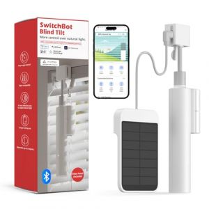 Switchbot Store vénitien motorisé - Stores électriques intelligents avec la télécommande Bluetooth, l'alimentation Solaire, réalisez l'intégration avec Alexa & Google Home grâce au Hub
