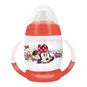 Gobelet pour bebe minnie mouse avec poignee et bec silicone special apprentissage