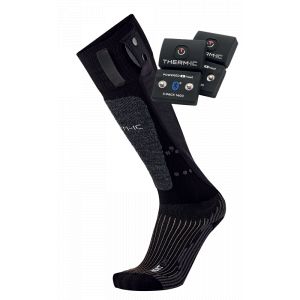 Therm-Ic Thermic PowerSocks Set Heat Uni 1400B Pack Chaussettes chauffantes + Batteries Bluetooth Mixte Adulte, Noir, FR : L (Taille Fabricant : 42-44)