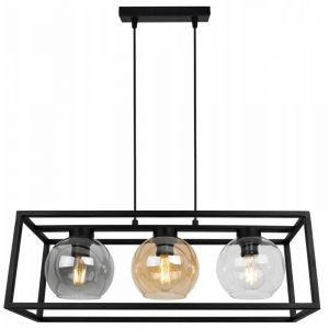 Lampe Suspendu Cage Élégante Boule De Verre