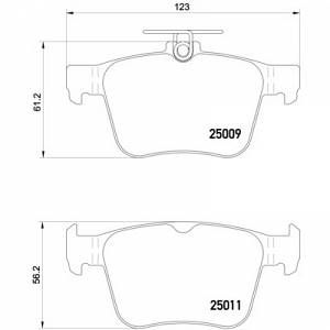 Brembo 4 plaquettes de frein P85124