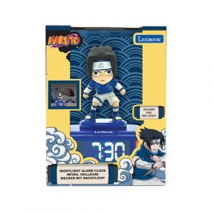 Lexibook Sasuke, R&eacute;veil veilleuse Sasuke, Sons et m&eacute;lodies, &Eacute;cran LCD r&eacute;tro-&eacute;clair&eacute;, Lumineux, Snooze, RL800NA1