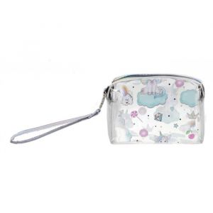 Image de Tesoro Trousse de maquillage licorne transparente 13 x 6 x 8,5 cm