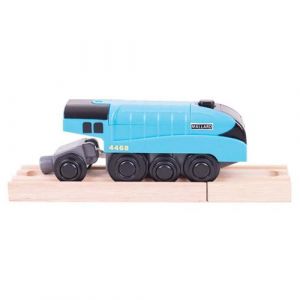 Image de Bigjigs Rail Locomotive Mallard Alimentée Par Pile | Train en Bois | Circuit Train Bois | Jouet Enfant | Jouet Éducatif | Cadeau Enfant | Jouet en Bois | Compatible Avec s de Train en Bois