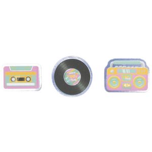 Party Pro Confettis de table cassettes et vinyles années 90