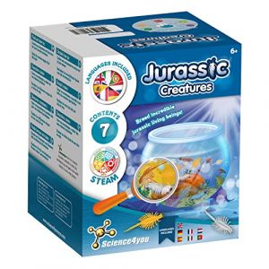 Science4you Creatures Jurassiques pour Enfants 6+ Ans - Élevez des Dragons d'eau avec ce Kit Artemias et Aquarium Jouet pour Enfant, Écosystème avec Monstre Marin, Jeux Scientifique
