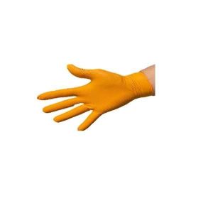 Gants jetables nitrile orange taille 9, boite de 50