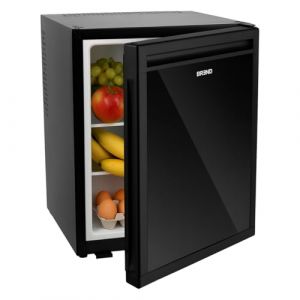 BREND BR-2227 Mini Fridge Freestanding 40 Liter - Réfrigérateur de table avec température réglable - Minibar avec orientation réglable de la porte - Noir