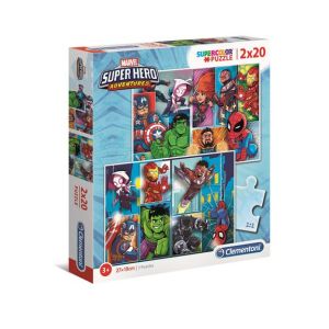 Image de Clementoni Puzzle SuperColor 2x20 pièces - Marvel Superhero