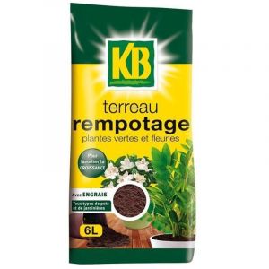 KB Terreau Rempotage - Plantes vertes et fleuries - 6L