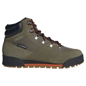 Adidas Homme Terrex Snowpitch Cold.RDY Hiking Shoes Chaussures mi-Hautes Non liées au Football, Olive Strata/Bronze Strata/Orange, 40 EU