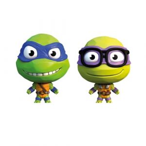 CICABOOM | Elastikorps Heropop TMNT - 10h cm - Squishabilis, Extensibles y Velvetati al Tacto Personajes - Pack avec Donatello & Leonardo - Partez &agrave; L'Aventure Ninja Tortues