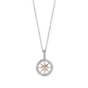 Image de Ti sento Pendentif Shimmering lights 6768ZR - Pendentif Pendentif Argent Bicolore Boussole Femme